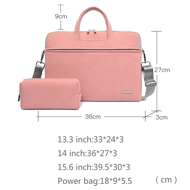 Sacoche en cuir PU pour ordinateur portable, sacoche de transport pour ordinateur portable, mallette pour MacBook Air 13,3 14 15,6 pouces, sacs à main pour hommes, sac à bandoulière pour souris